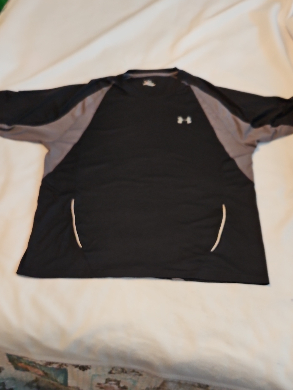 Under Armour Black and Gray Short-Sleeve Performance Shirt